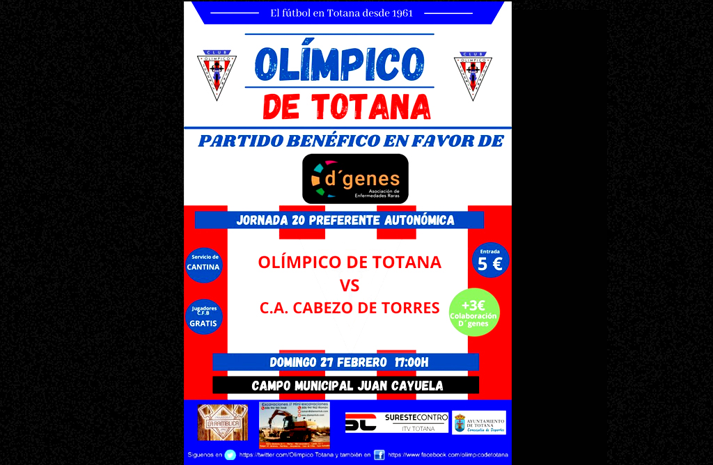 El Olímpico, solidario con las enfermedades raras